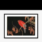 Red Parrot on the Branch of a Tree_