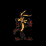 Wile Coyote or Ralph Wolf Brooch_